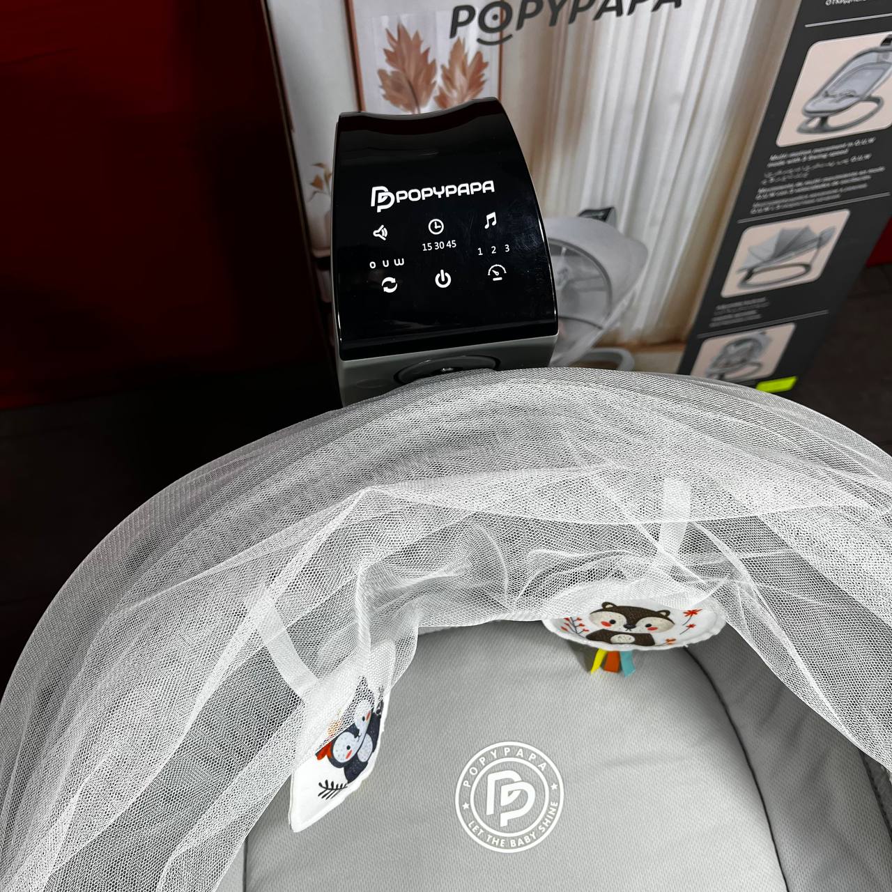 Popypapa – Balancelle électrique pour bébé avec Bluetooth