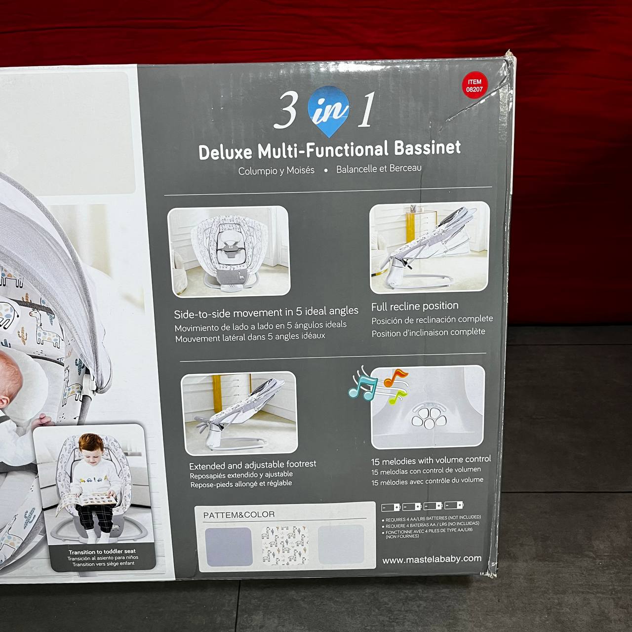 mastela - Balancelle électrique pour bébé avec Bluetooth