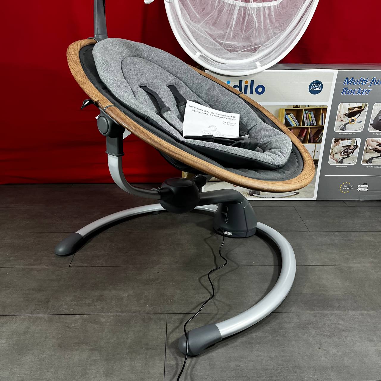 Kidilo - Balancelle électrique pour bébé avec Bluetooth