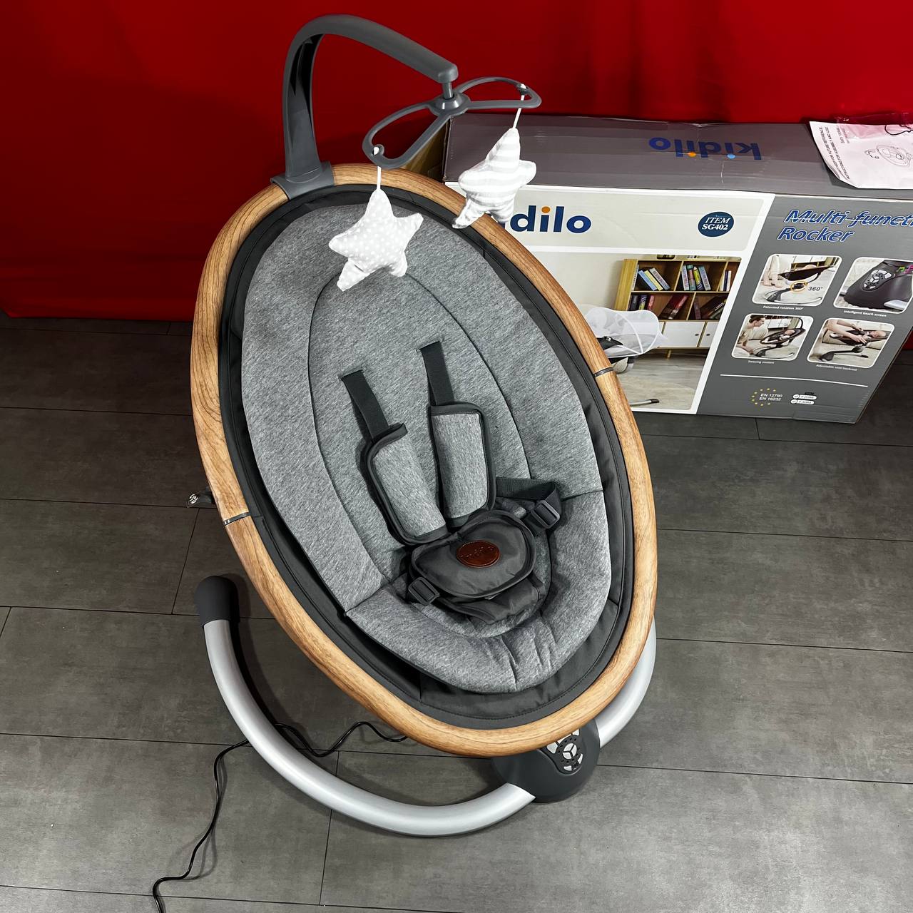 Kidilo - Balancelle électrique pour bébé avec Bluetooth