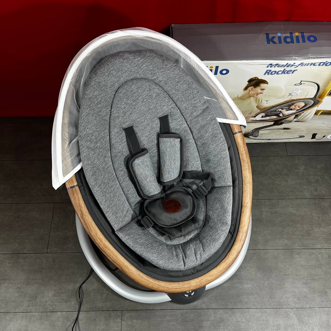 Kidilo - Balancelle électrique pour bébé avec Bluetooth