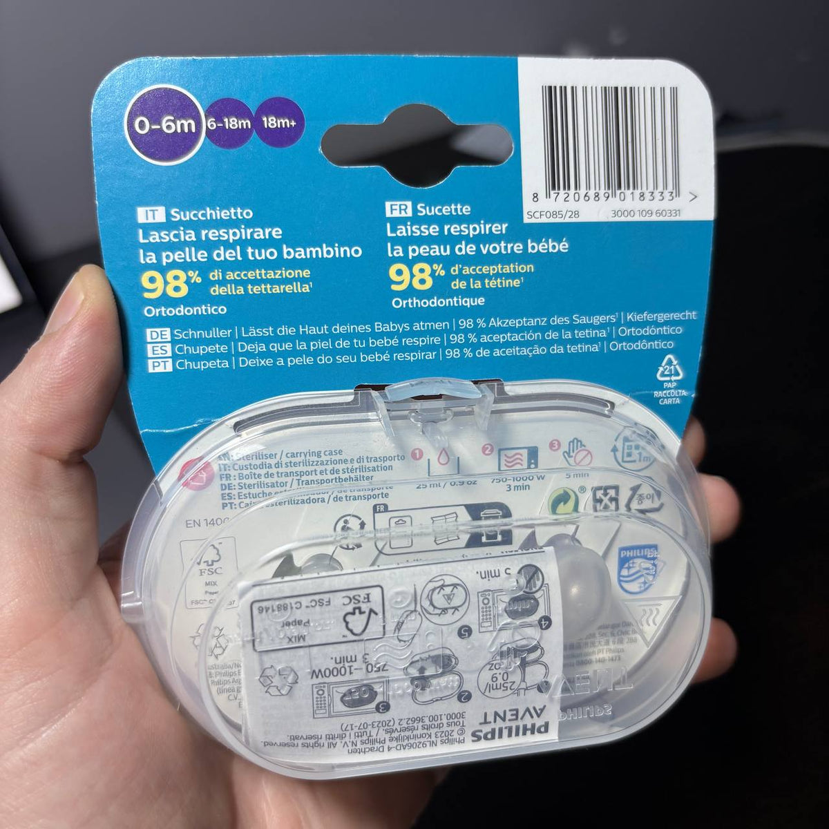 Philips Avent - Sucette 2 pieces - Ultra Air SCF085/28