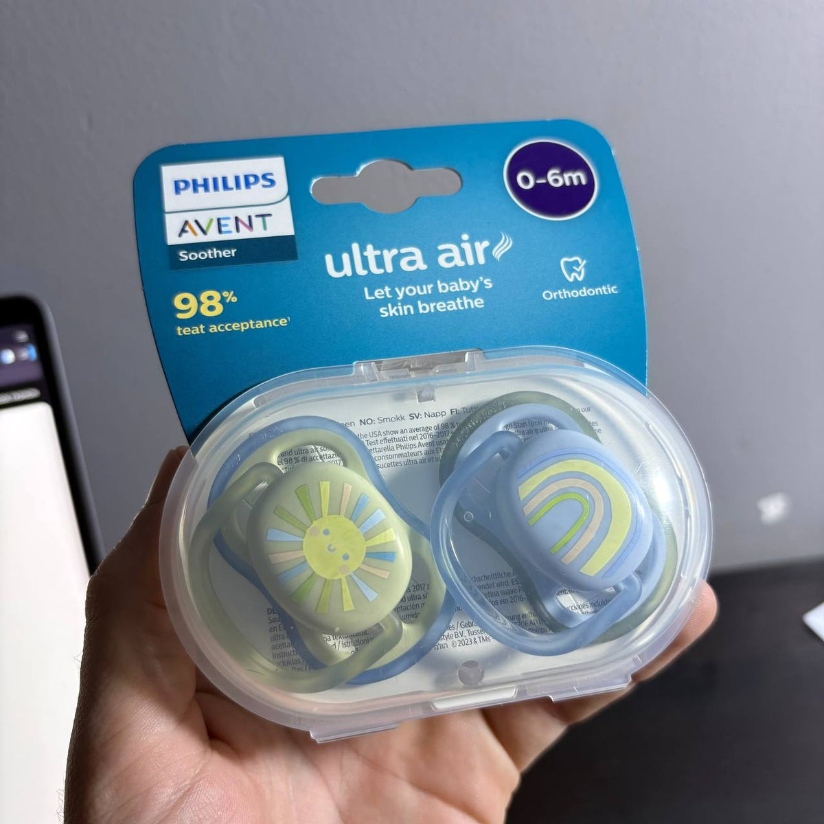 Philips Avent - Sucette 2 pieces - Ultra Air SCF085/30