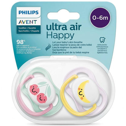 Philips Avent - Sucette 2 pieces - Ultra Air Happy SCF080/09