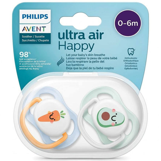 Philips Avent - Sucette 2 pieces - Ultra Air Happy SCF080/09