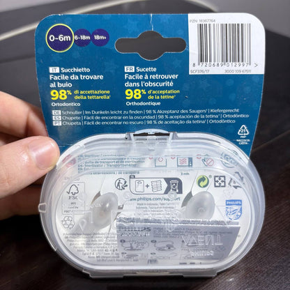 Philips Avent - Sucette 2 pieces - Ultra Air Nighttime SCF376/17