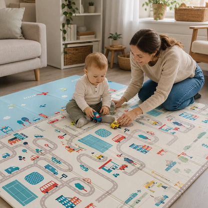 Tapis de jeu pliable et réversible 195\178 cm