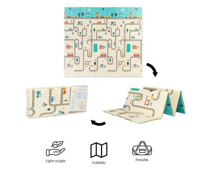 Tapis de jeu pliable et réversible 195\178 cm