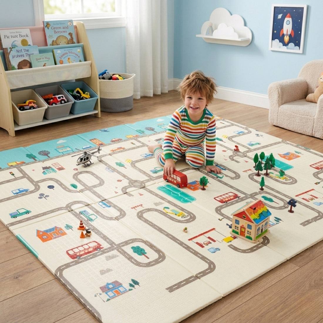 Tapis de jeu pliable et réversible 195\178 cm