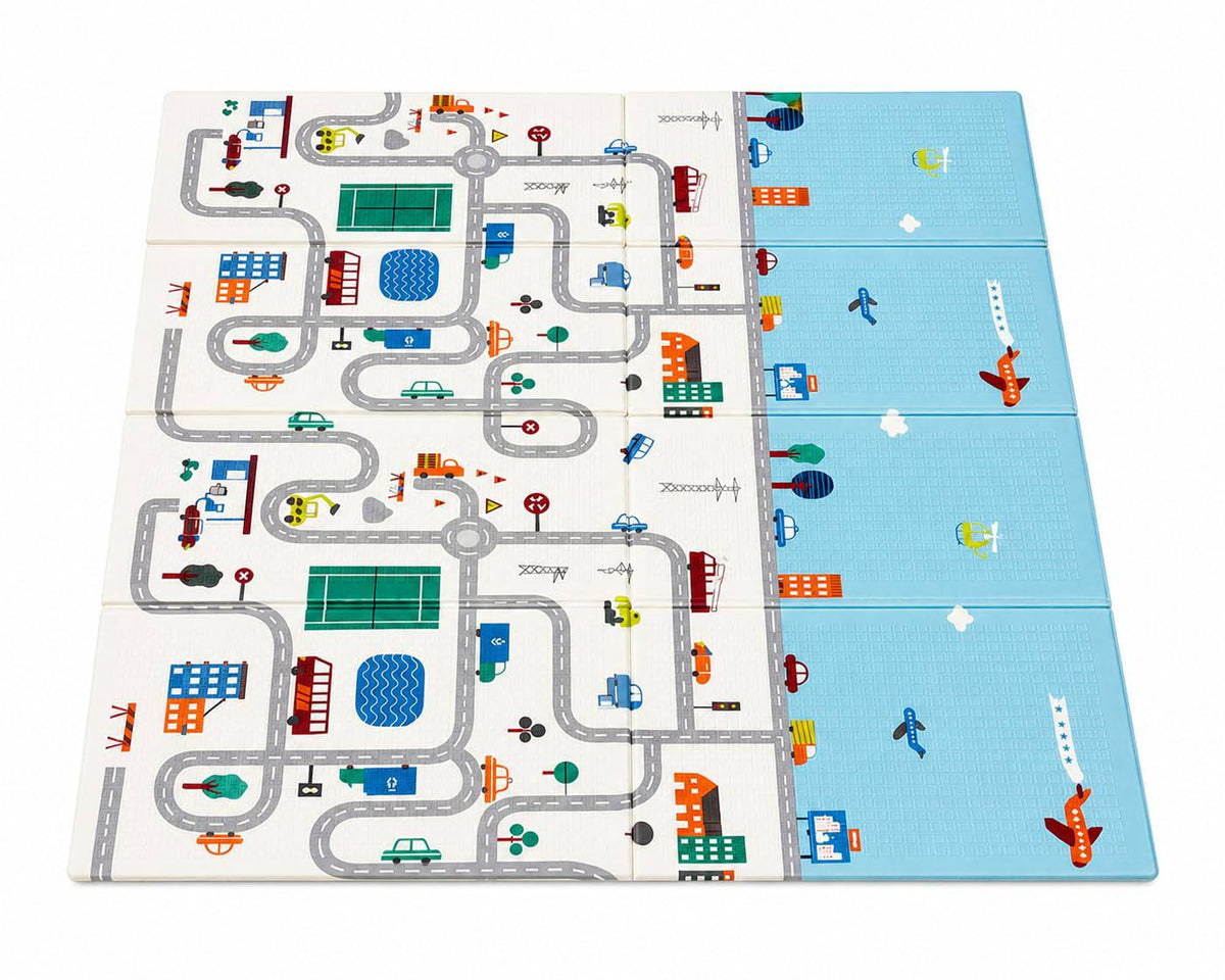 Tapis de jeu pliable et réversible 195\178 cm