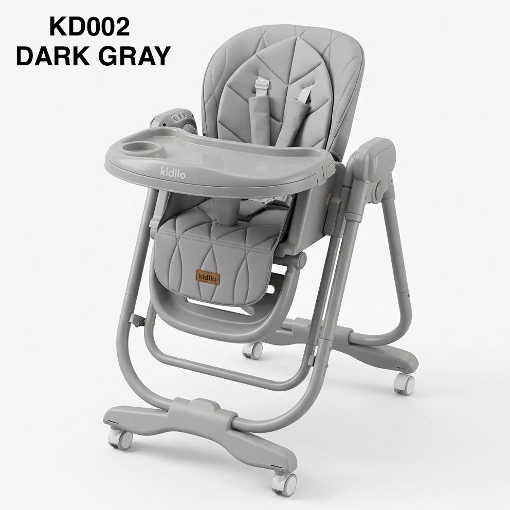 Kidilo – Chaise haute 2en1 avec fonction balançoire électrique et télécommande – Modèle KD002