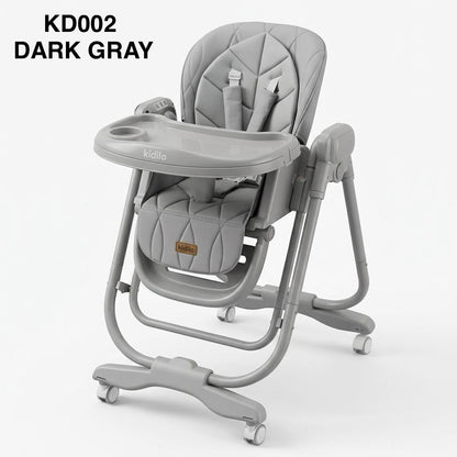 Kidilo – Chaise haute 2en1 avec fonction balançoire électrique et télécommande – Modèle KD002