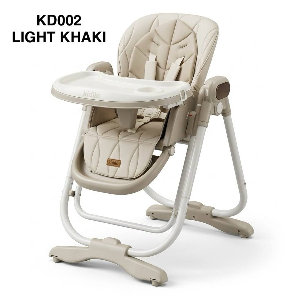 Kidilo – Chaise haute 2en1 avec fonction balançoire électrique et télécommande – Modèle KD002