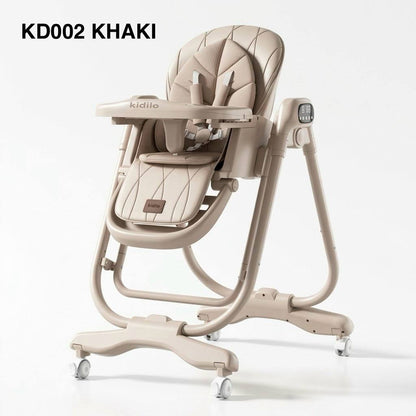 Kidilo – Chaise haute 2en1 avec fonction balançoire électrique et télécommande – Modèle KD002
