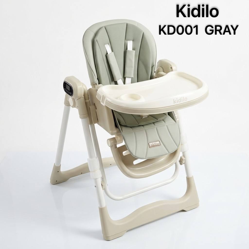 Kidilo – Chaise haute 2en1 avec fonction balançoire électrique et télécommande – Modèle KD001