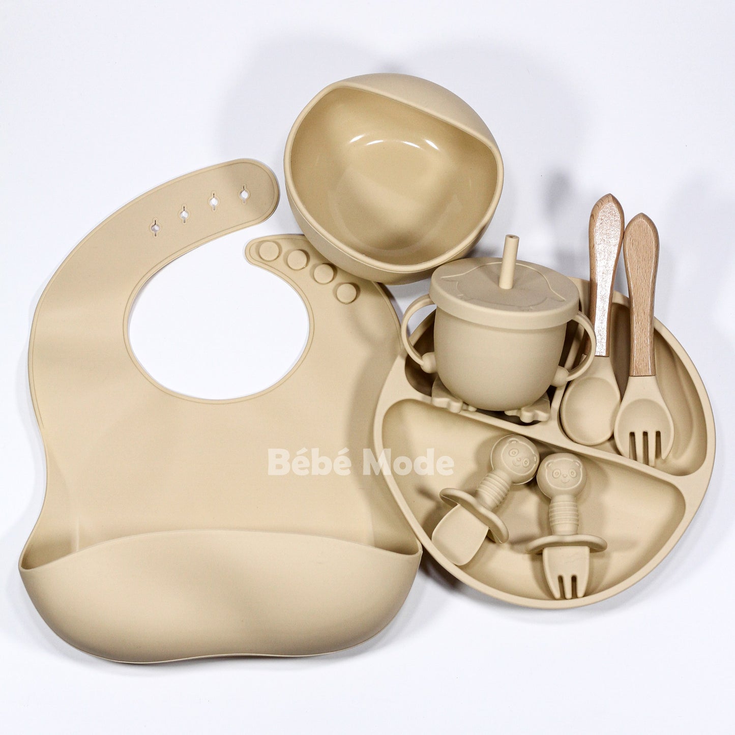 Ensemble de Vaisselle en Silicone 8 pcs pour Bébè