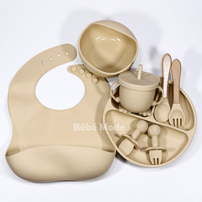 Ensemble de Vaisselle en Silicone 8 pcs pour Bébè