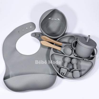 Ensemble de Vaisselle en Silicone 8 pcs pour Bébè