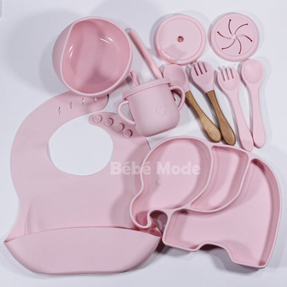 Ensemble de Vaisselle en Silicone 11 pcs pour Bébè