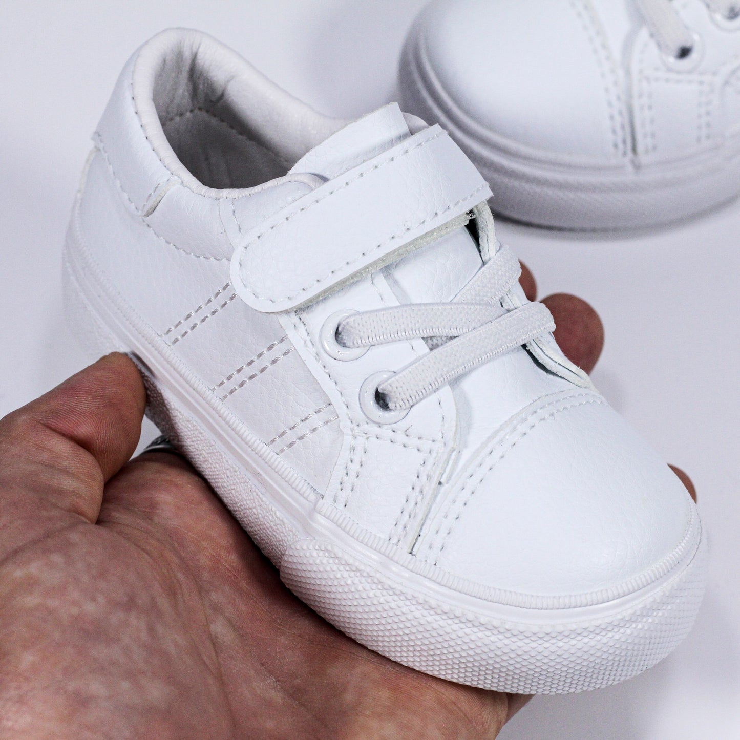 Chaussures bébé mixte en semi-cuir avec fermeture à scratch