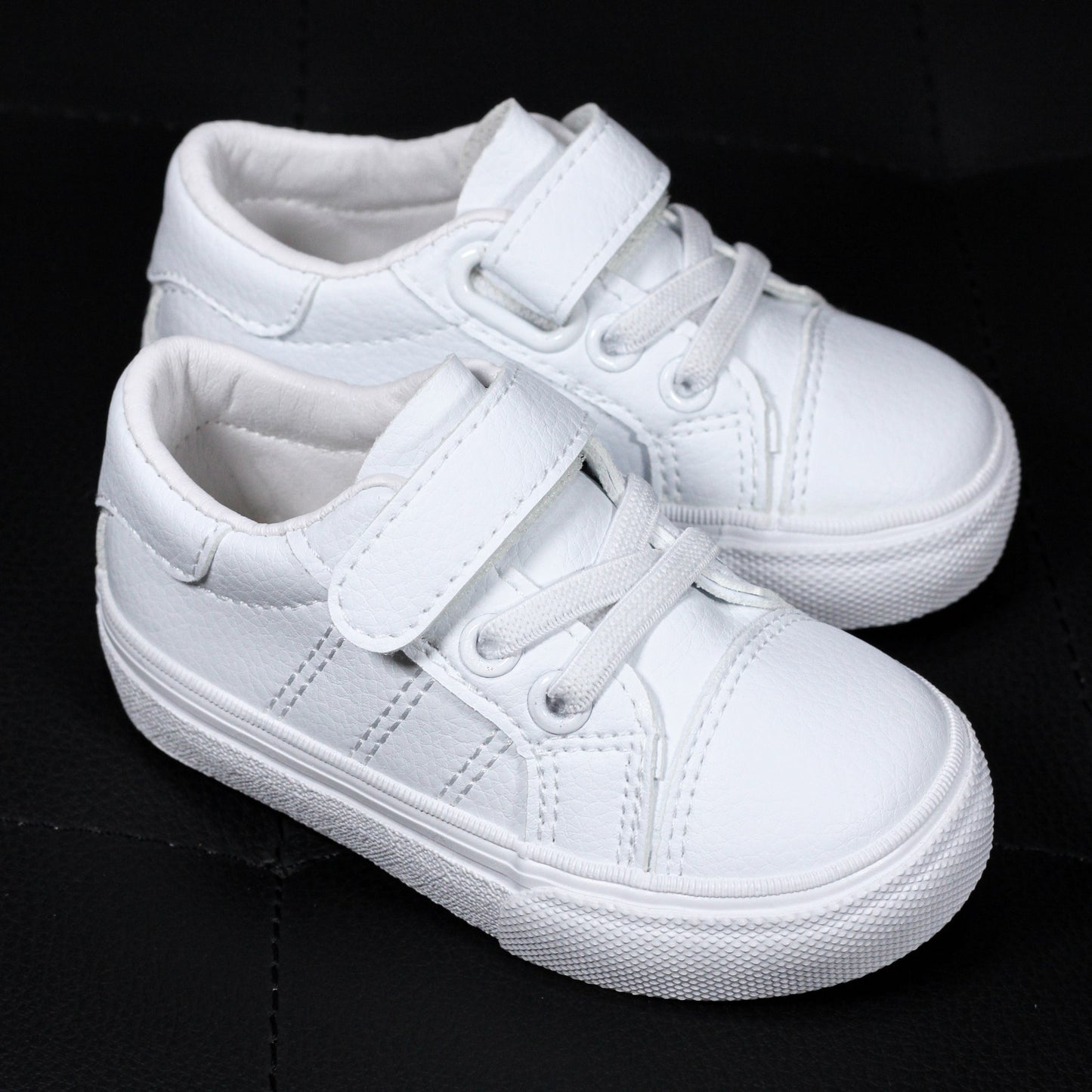 Chaussures bébé mixte en semi-cuir avec fermeture à scratch