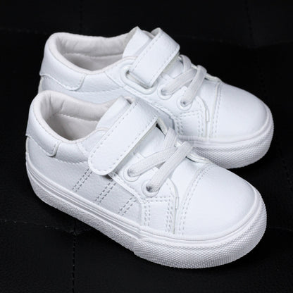 Chaussures bébé mixte en semi-cuir avec fermeture à scratch