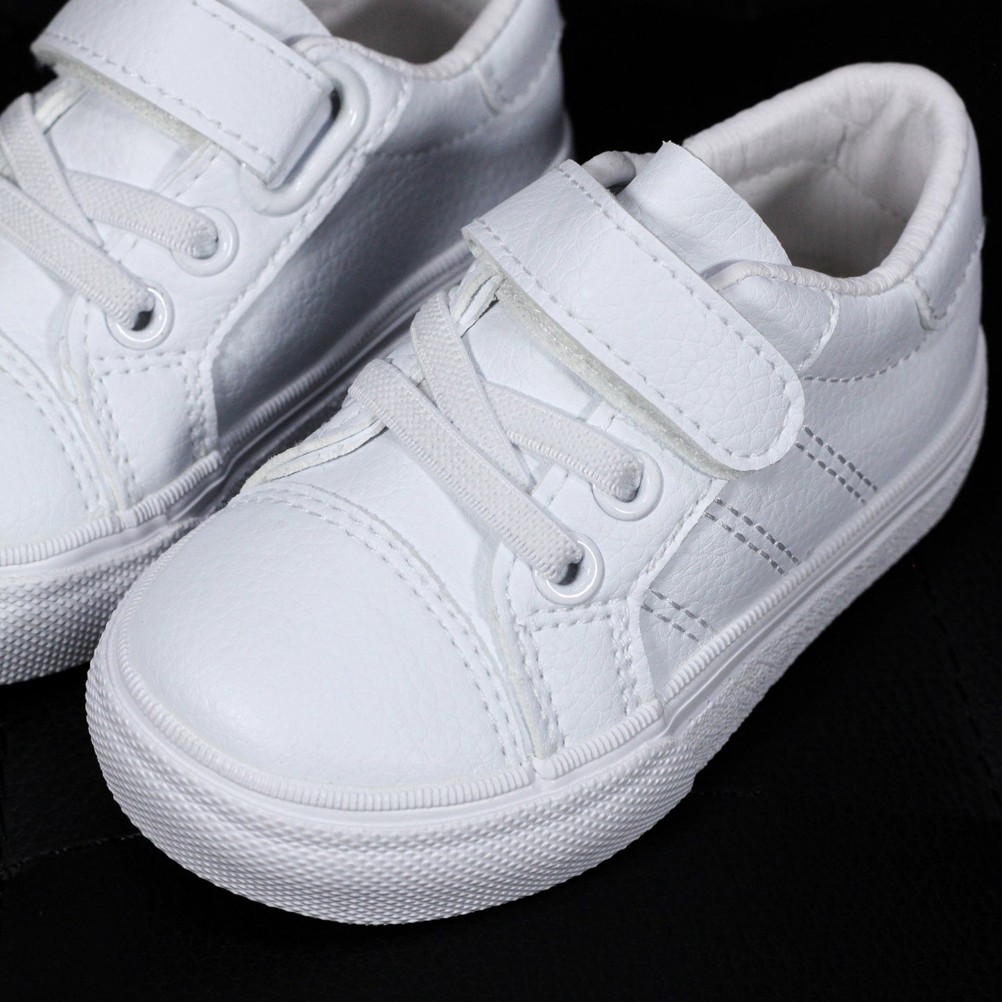 Chaussures bébé mixte en semi-cuir avec fermeture à scratch