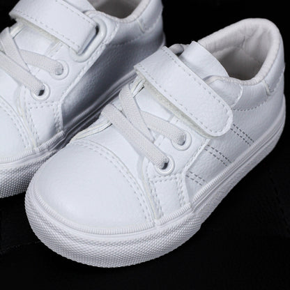 Chaussures bébé mixte en semi-cuir avec fermeture à scratch