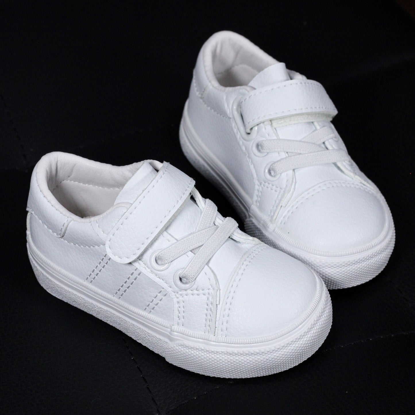 Chaussures bébé mixte en semi-cuir avec fermeture à scratch