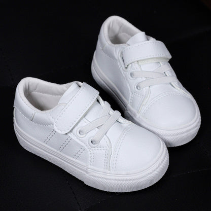 Chaussures bébé mixte en semi-cuir avec fermeture à scratch