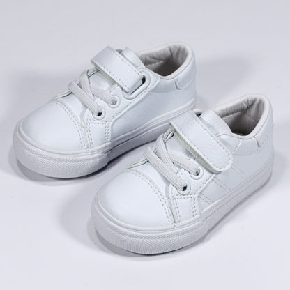 Chaussures bébé mixte en semi-cuir avec fermeture à scratch