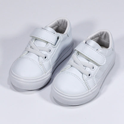 Chaussures bébé mixte en semi-cuir avec fermeture à scratch