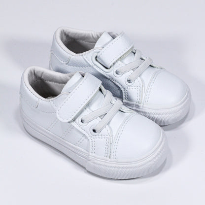 Chaussures bébé mixte en semi-cuir avec fermeture à scratch