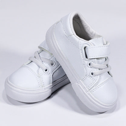 Chaussures bébé mixte en semi-cuir avec fermeture à scratch