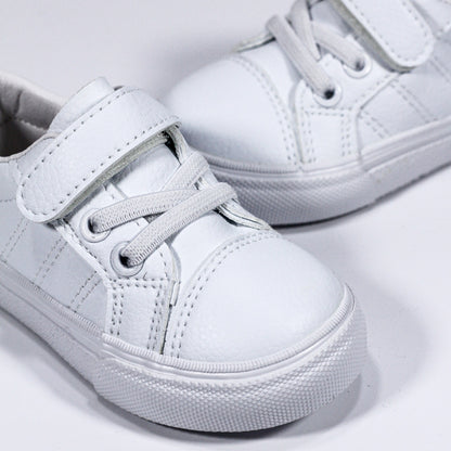 Chaussures bébé mixte en semi-cuir avec fermeture à scratch