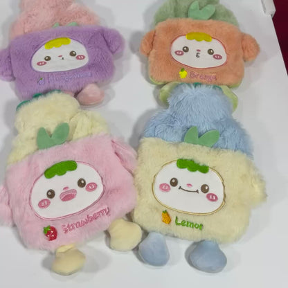 Bouillotte en peluche avec housse dessin animé – Chauffe-mains & pieds