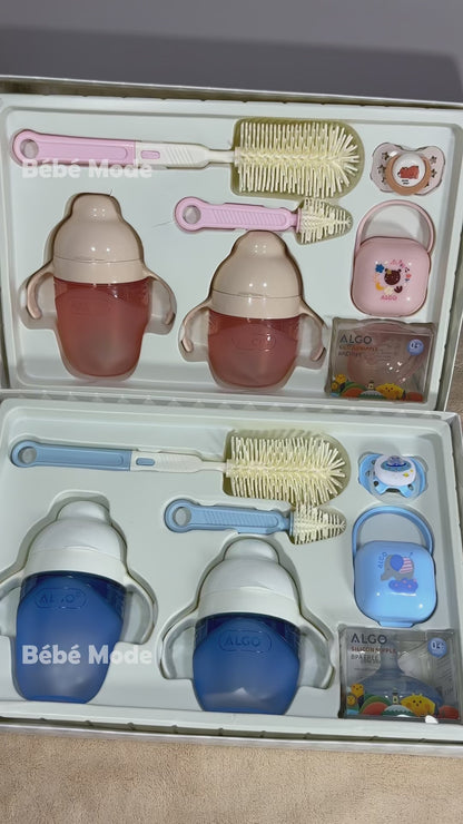 Coffret biberons et accessoires pour bébé – 7 pièces en silicone souple - ALGO - 9445
