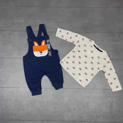 Ensemble 2 pieces -Salopette + tee-shirt