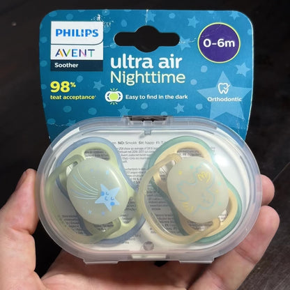 Philips Avent - Sucette 2 pieces - Ultra Air Nighttime SCF376/17