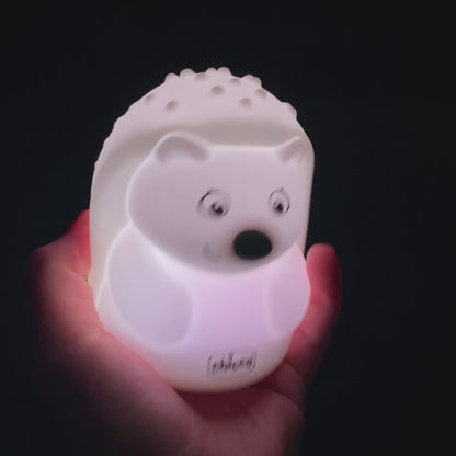 Chicco – Veilleuse Sweet Lights rechargeable et portable – Motif hérisson