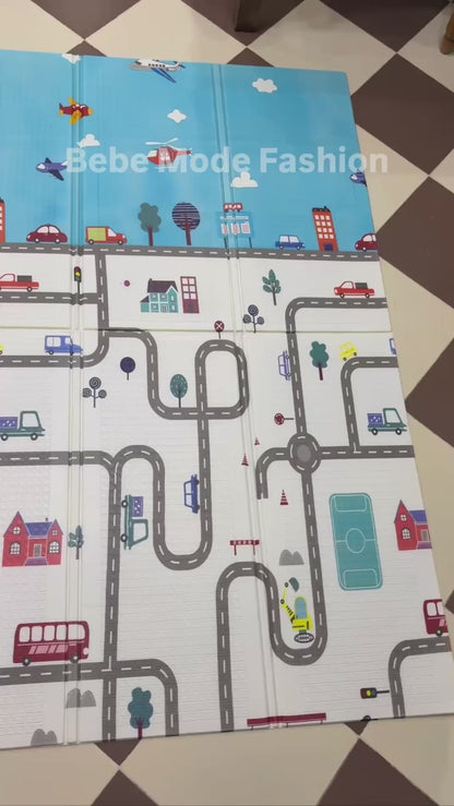 Tapis de jeu pliable et réversible 195\178 cm