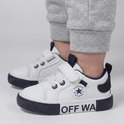 Chaussures bébé en semi-cuir avec fermeture à scratch