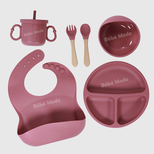 Ensemble de Vaisselle en Silicone 6 pcs pour Bébè